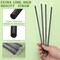 Gerrii 1000 Pcs Black Individually Wrapped Straws 10" Extra Long 6 mm Plastic Drinking Straws Disposable for Party Restaurant Home Milkshakes Coffee Juice Beverage Smoothie